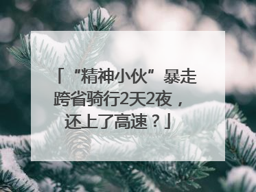 “精神小伙”暴走跨省骑行2天2夜，还上了高速？