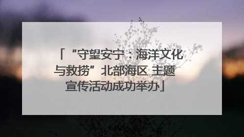 “守望安宁：海洋文化与救捞”北部海区 主题宣传活动成功举办
