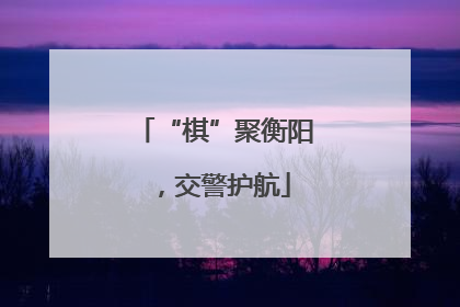 “棋”聚衡阳，交警护航