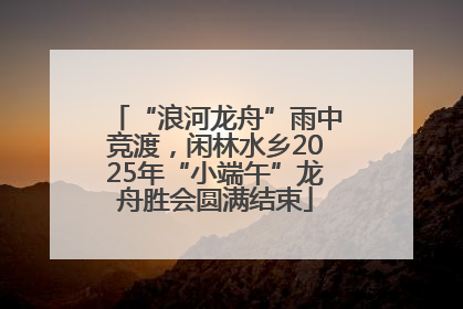 “浪河龙舟”雨中竞渡，闲林水乡2025年“小端午”龙舟胜会圆满结束