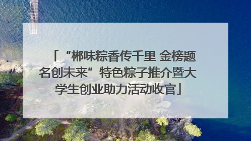 “郴味粽香传千里 金榜题名创未来”特色粽子推介暨大学生创业助力活动收官