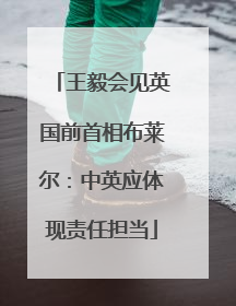 王毅会见英国前首相布莱尔：中英应体现责任担当