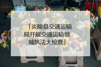 炎陵县交通运输局开展交通运输领域执法大检查