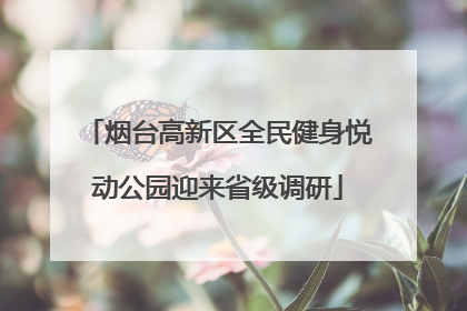 烟台高新区全民健身悦动公园迎来省级调研