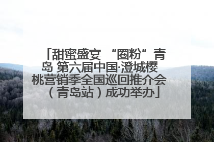 甜蜜盛宴 “圈粉”青岛 第六届中国·澄城樱桃营销季全国巡回推介会（青岛站）成功举办