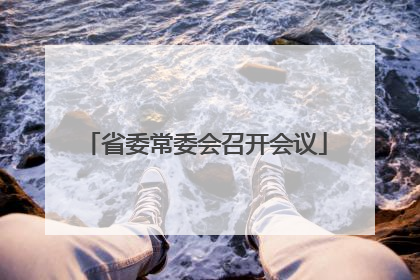 省委常委会召开会议