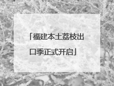 福建本土荔枝出口季正式开启