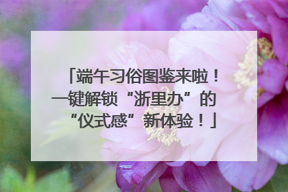 端午习俗图鉴来啦！一键解锁“浙里办”的“仪式感”新体验！