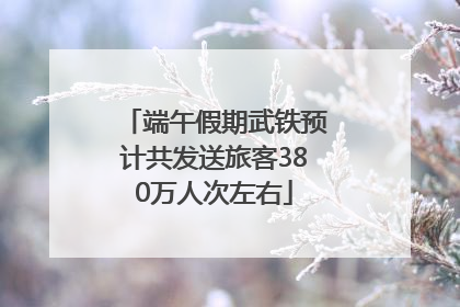 端午假期武铁预计共发送旅客380万人次左右