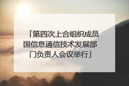 第四次上合组织成员国信息通信技术发展部门负责人会议举行