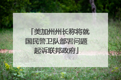 美加州州长称将就国民警卫队部署问题起诉联邦政府