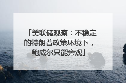 美联储观察：不稳定的特朗普政策环境下，鲍威尔只能旁观