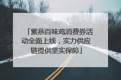 紫燕百味鸡消费券活动全面上线，实力供应链提供坚实保障