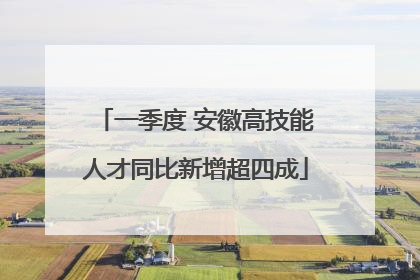 一季度 安徽高技能人才同比新增超四成