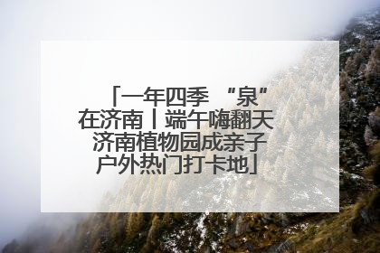 一年四季 “泉”在济南丨端午嗨翻天 济南植物园成亲子户外热门打卡地