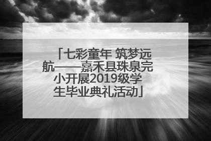 七彩童年 筑梦远航——嘉禾县珠泉完小开展2019级学生毕业典礼活动