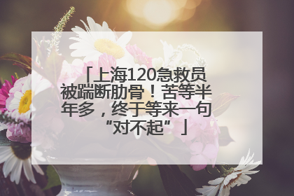 上海120急救员被踹断肋骨！苦等半年多，终于等来一句“对不起”