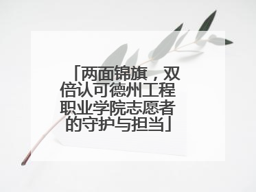 两面锦旗，双倍认可德州工程职业学院志愿者的守护与担当