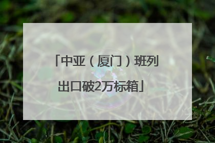 中亚（厦门）班列出口破2万标箱