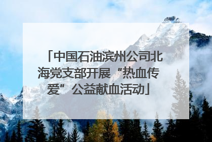 中国石油滨州公司北海党支部开展“热血传爱”公益献血活动