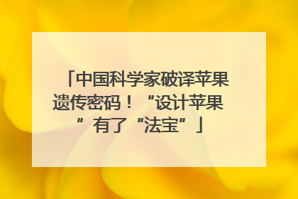 中国科学家破译苹果遗传密码！“设计苹果”有了“法宝”