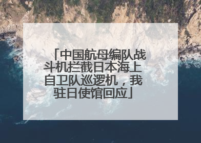 中国航母编队战斗机拦截日本海上自卫队巡逻机，我驻日使馆回应