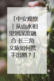中安观察｜从山水相望到深度融合 长三角文旅如何携手出圈？