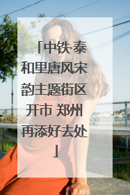 中铁·泰和里唐风宋韵主题街区开市 郑州再添好去处