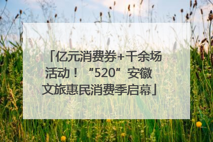 亿元消费券+千余场活动！“520”安徽文旅惠民消费季启幕