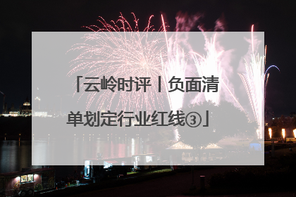 云岭时评丨负面清单划定行业红线③