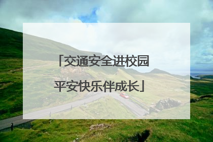 交通安全进校园 平安快乐伴成长