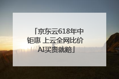 京东云618年中钜惠 上云全网比价 AI买贵就赔