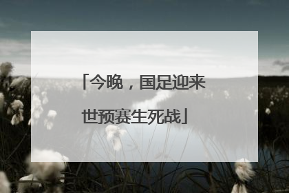 今晚，国足迎来世预赛生死战
