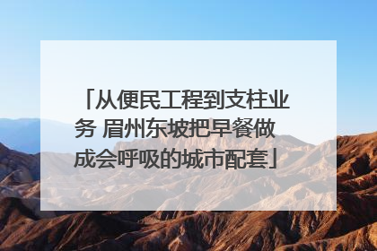 从便民工程到支柱业务 眉州东坡把早餐做成会呼吸的城市配套