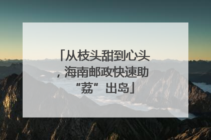 从枝头甜到心头，海南邮政快速助“荔”出岛