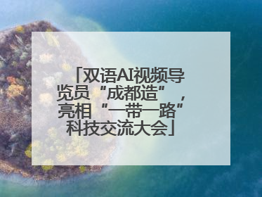 双语AI视频导览员“成都造”，亮相“一带一路”科技交流大会