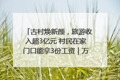 古村焕新颜，旅游收入超3亿元 村民在家门口能拿3份工资｜万千气象看四川