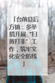 台前县后方镇：多举措开展“扫黄打非”工作，筑牢文化安全防线