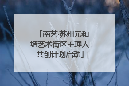 南艺·苏州元和塘艺术街区主理人共创计划启动