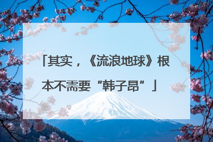 其实，《流浪地球》根本不需要“韩子昂”
