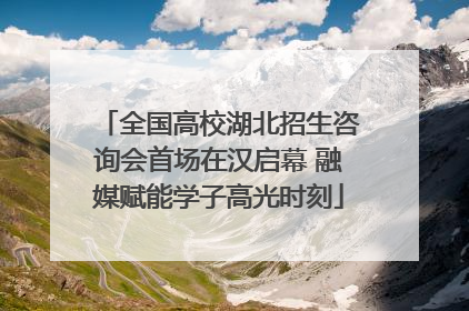 全国高校湖北招生咨询会首场在汉启幕 融媒赋能学子高光时刻