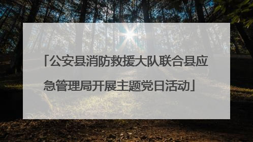 公安县消防救援大队联合县应急管理局开展主题党日活动