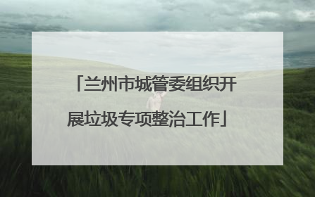 兰州市城管委组织开展垃圾专项整治工作