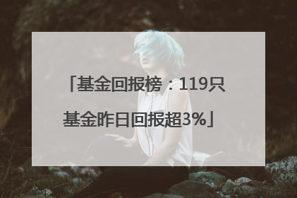 基金回报榜：119只基金昨日回报超3%