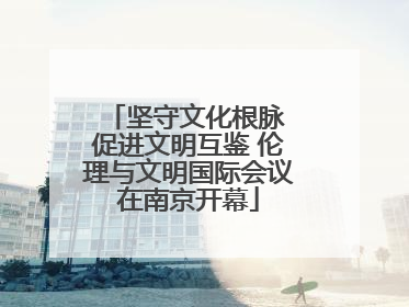 坚守文化根脉 促进文明互鉴 伦理与文明国际会议在南京开幕