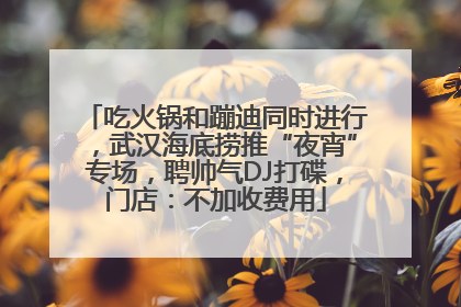 吃火锅和蹦迪同时进行，武汉海底捞推“夜宵”专场，聘帅气DJ打碟，门店：不加收费用