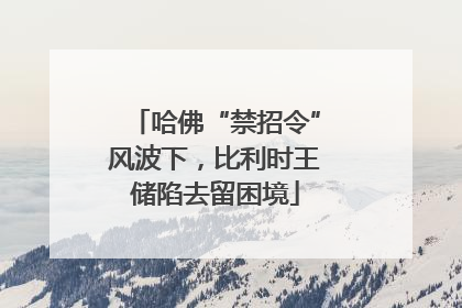 哈佛“禁招令”风波下，比利时王储陷去留困境