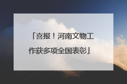 喜报！河南文物工作获多项全国表彰