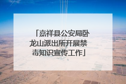 嘉祥县公安局卧龙山派出所开展禁毒知识宣传工作