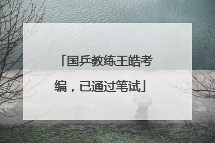 国乒教练王皓考编，已通过笔试